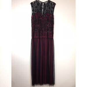 Patra | Red & Black Beaded Dress | 14W
